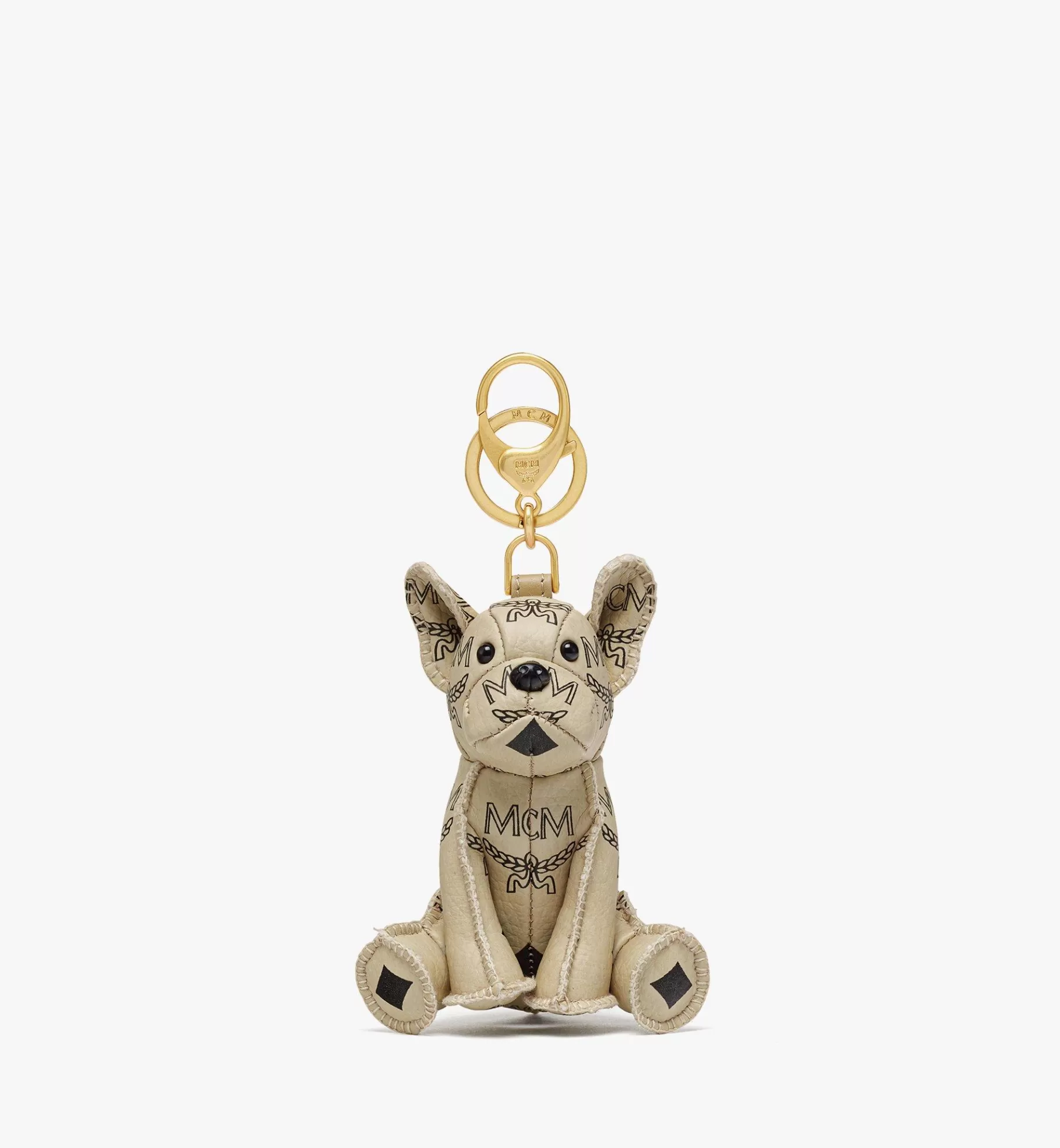 Discount Aren French Bulldog Charm In Visetos Women Bag Accessories | Card Holders & Small Accessories