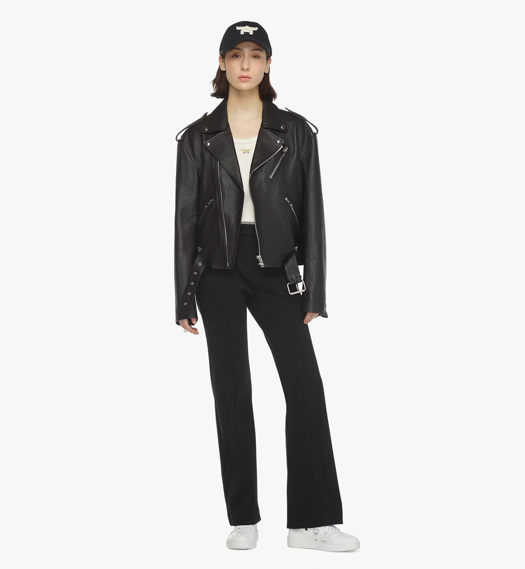 Cheap Cropped Rider Jacket In Lamb Leather Women Jackets & Coats | Jackets & Coats