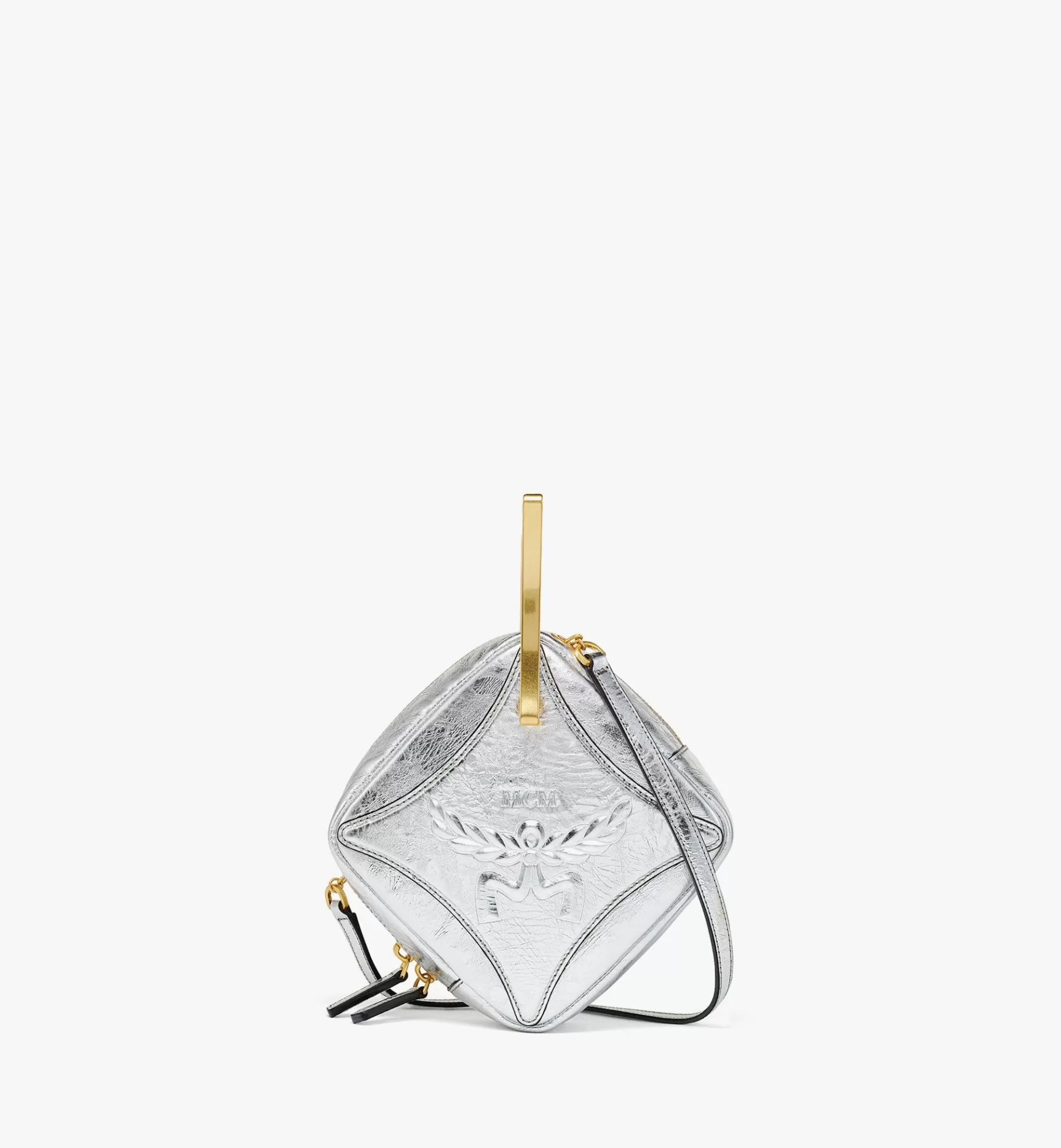 Discount Diamond Logo Crossbody In Metallic Calf Leather Women Mini Bags | Shoulder & Crossbody Bags