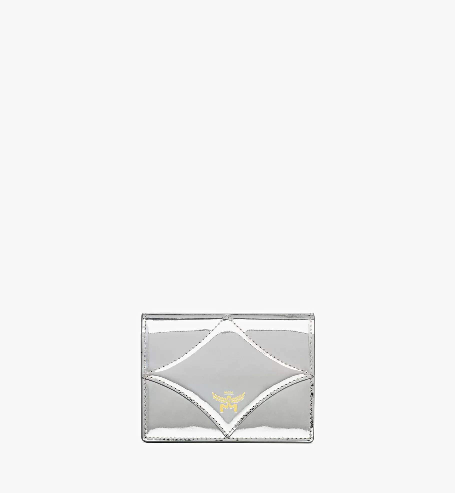 Store Diamond Wallet In Metallic Mirror Leather Women Compact Wallets