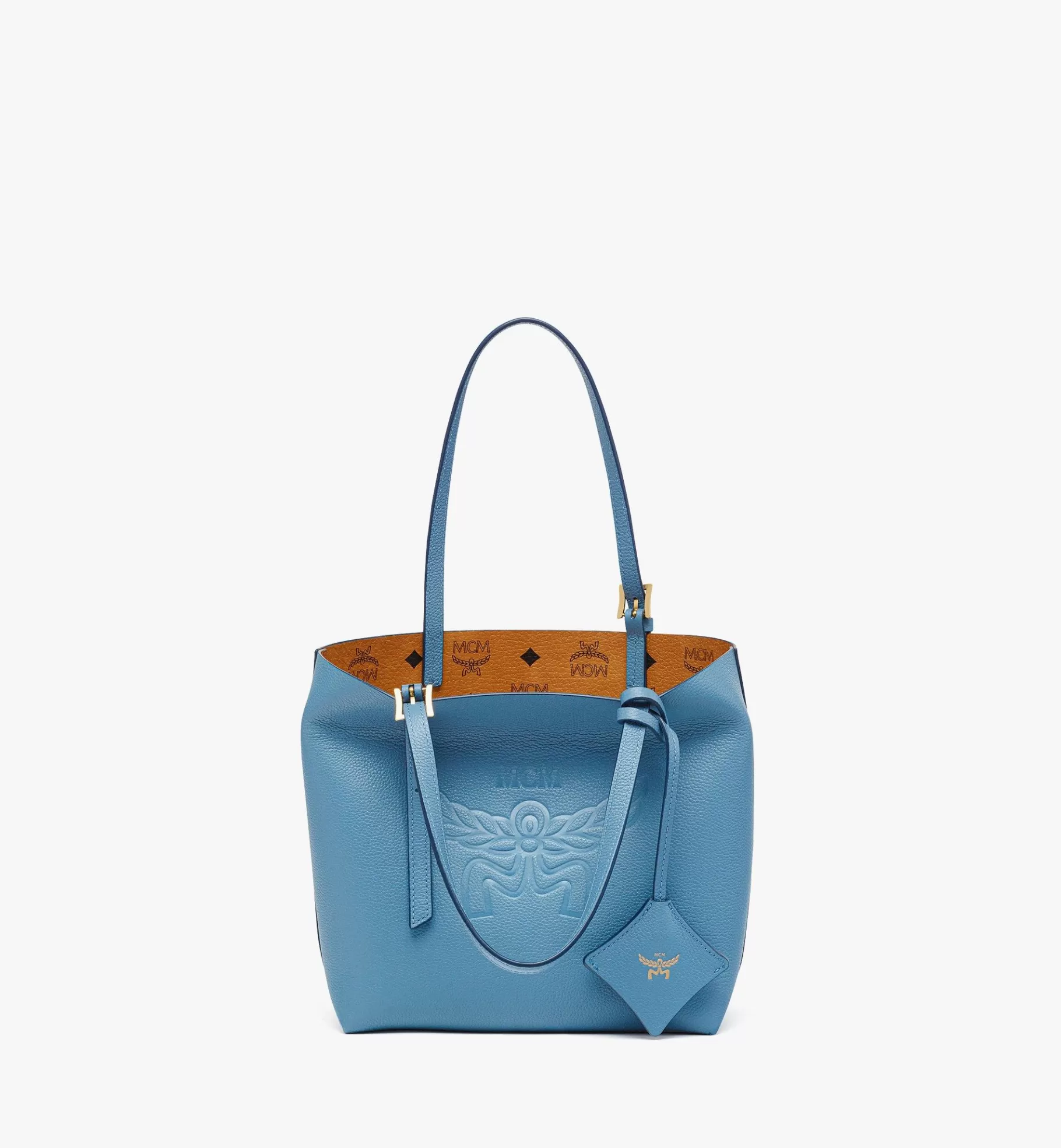 Shop Himmel Shopper In Embossed Logo Leather Women Totes & Shoppers | Mini Bags