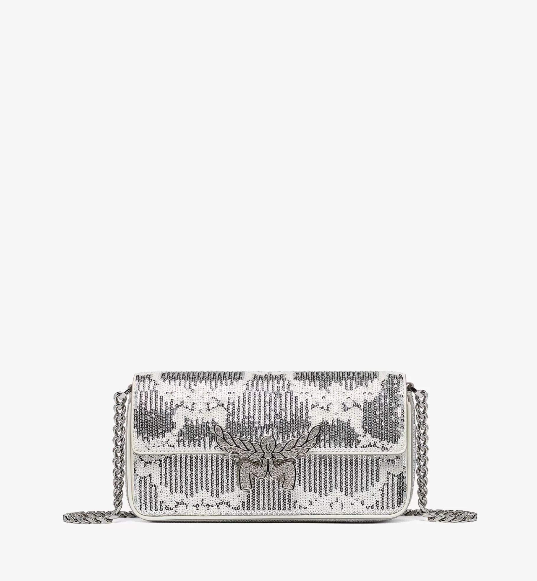 Sale Himmel Shoulder Bag In Sequin Monogram Leather Women Shoulder & Crossbody Bags | Shoulder & Crossbody Bags