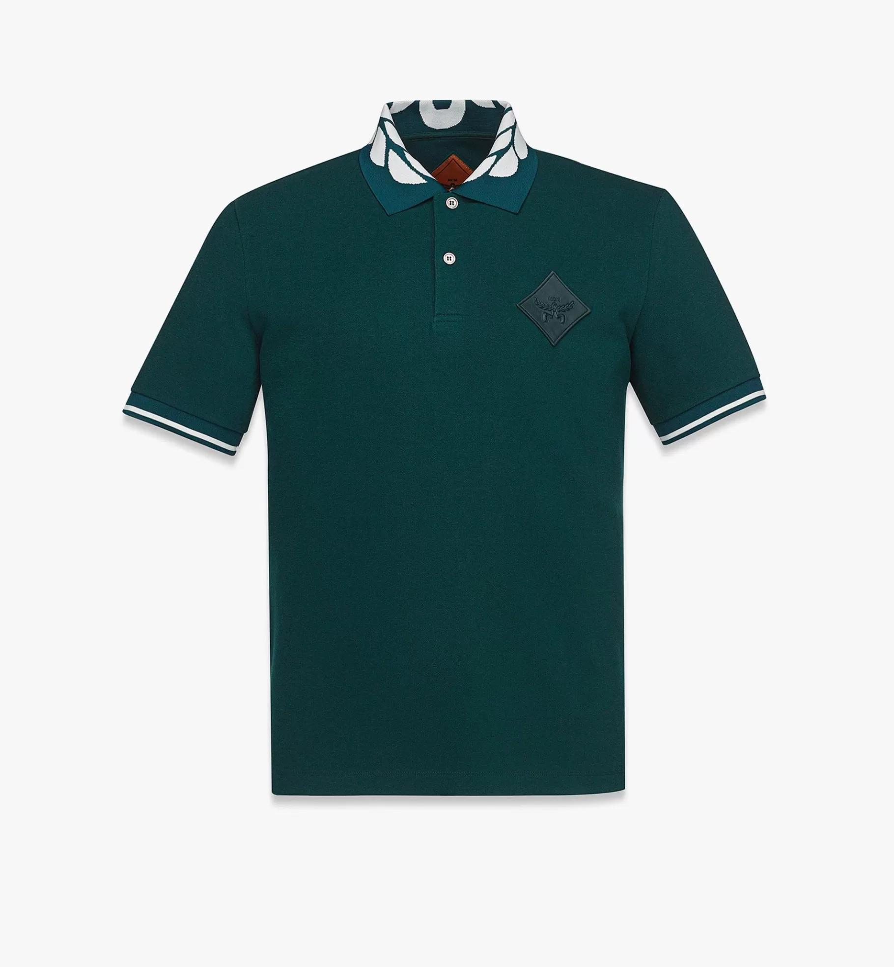 Shop Intarsia Laurel Piqué Polo Tops & T-Shirts