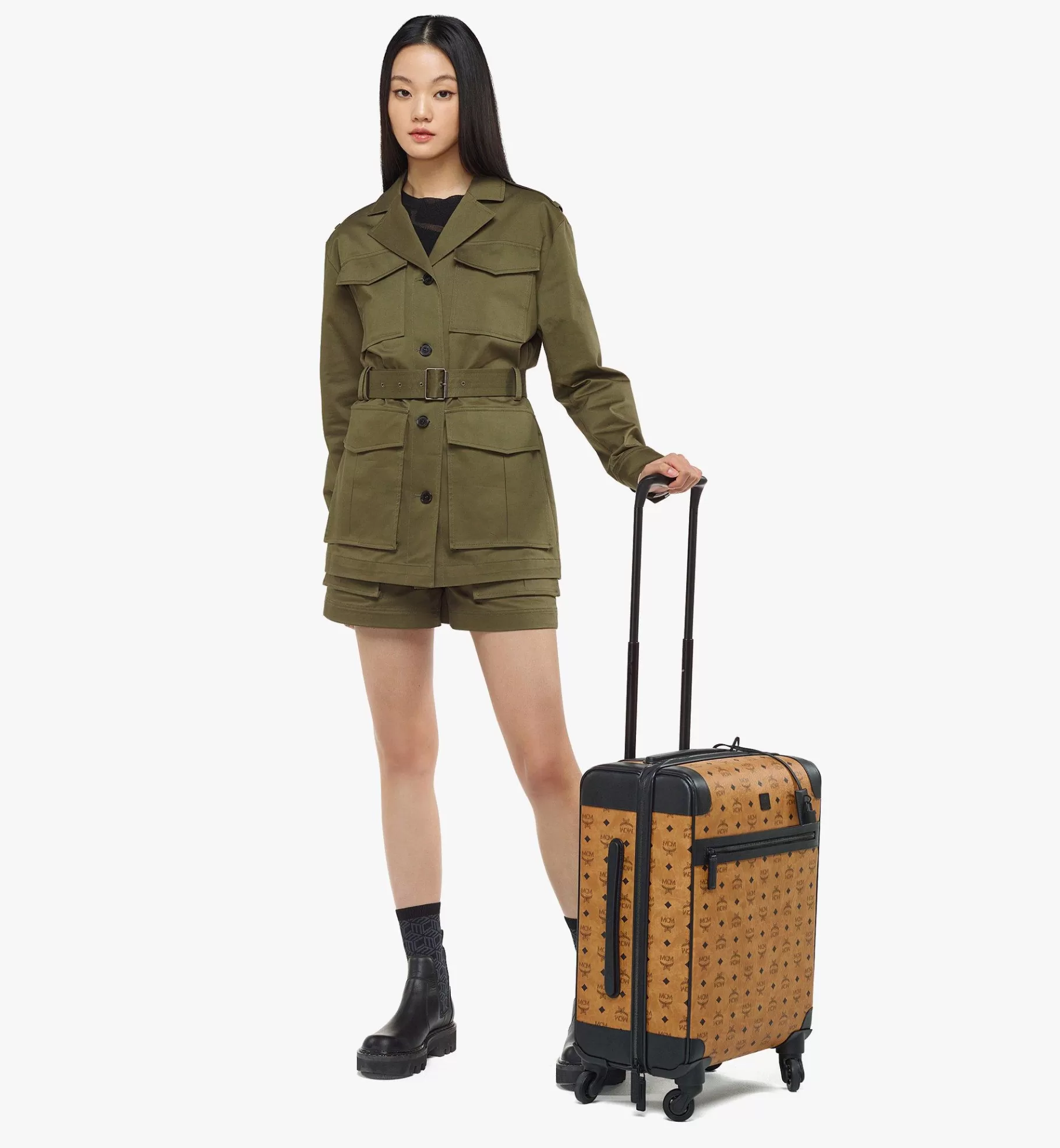 Fashion Ottomar Trolley In Visetos Mcm Icons | Trolleys & Carry On