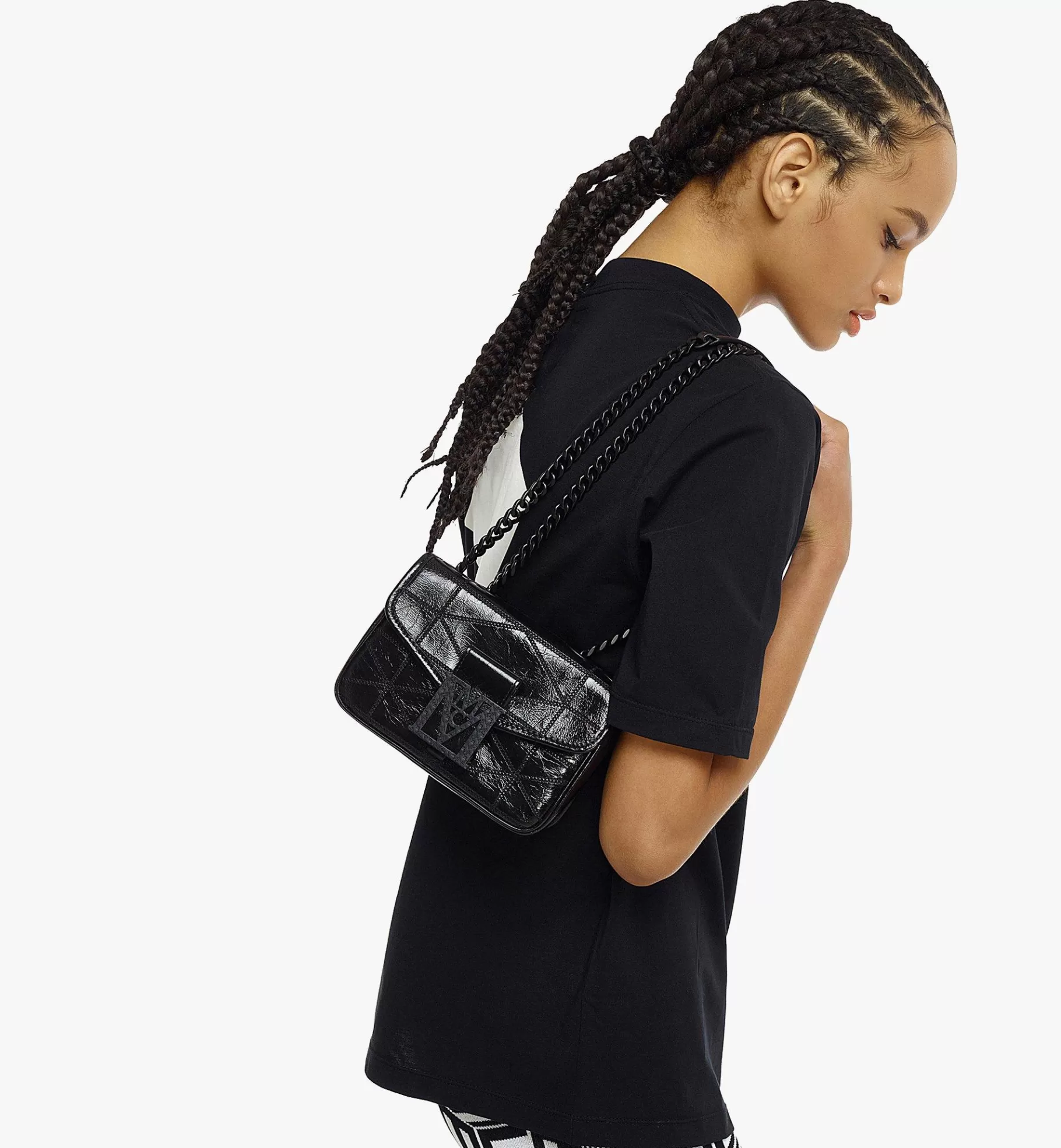 Store Travia Quilted Shoulder Bag In Crushed Leather Women Shoulder & Crossbody Bags | Mini Bags